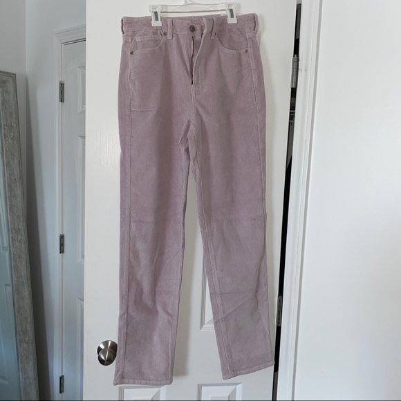 Purple corduroy straight pants - Picture 1 of 3